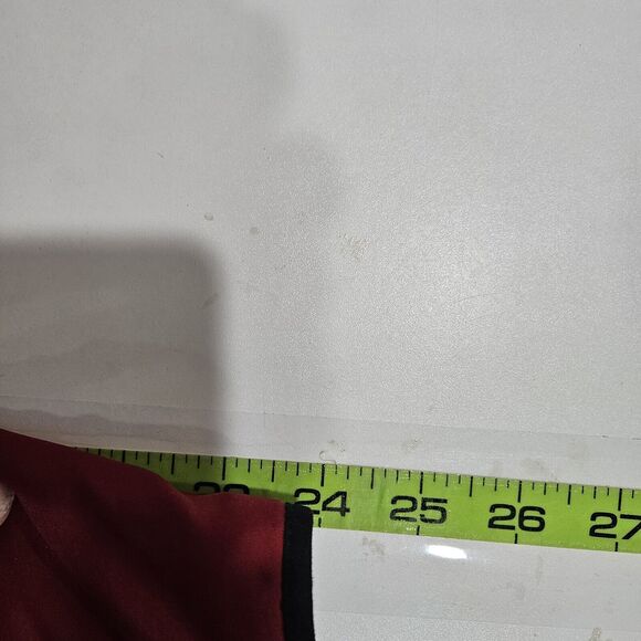 Chaps Black Quilted Reversible Vest Solid Red Snap Pockets Full Zip Medium - Picture 10 of 10